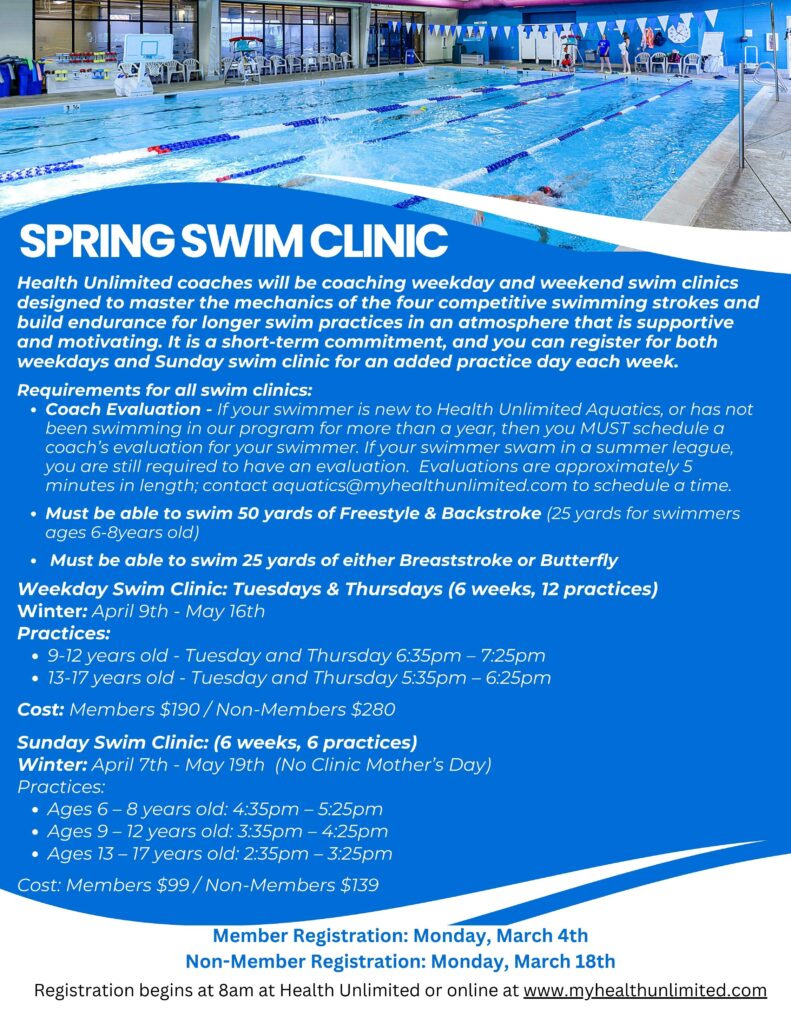 Swim Clinics - Health Unlimited - Health Unlimited